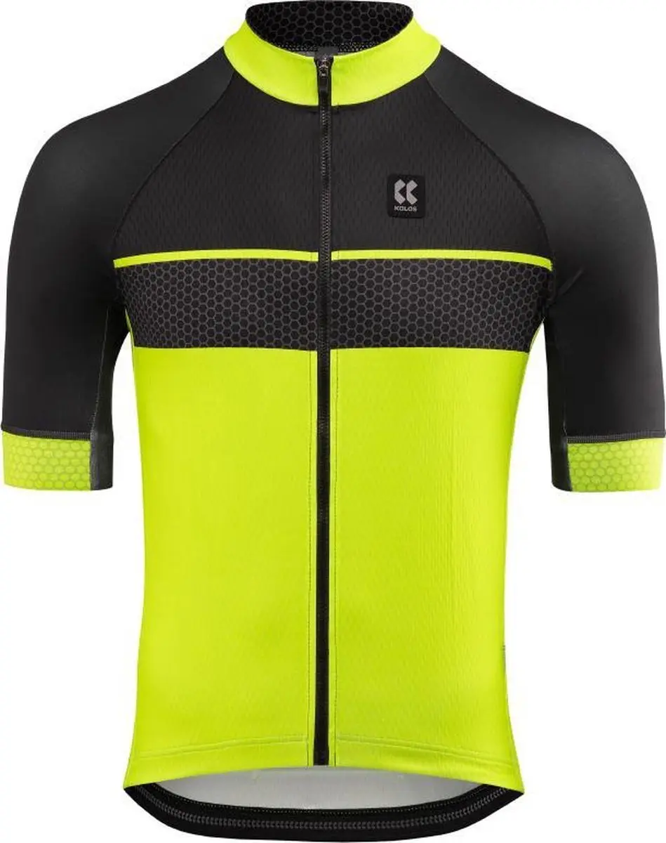 Kalas Pure Z Fietsshirt Heren Zwart/Fluo Geel Maat 2/S