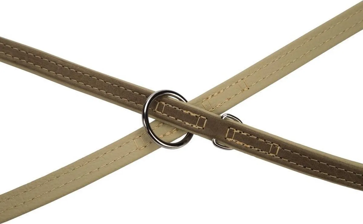 Beeztees Leren Dressuurlijn Comfort 200cm x 14mm - Grijs