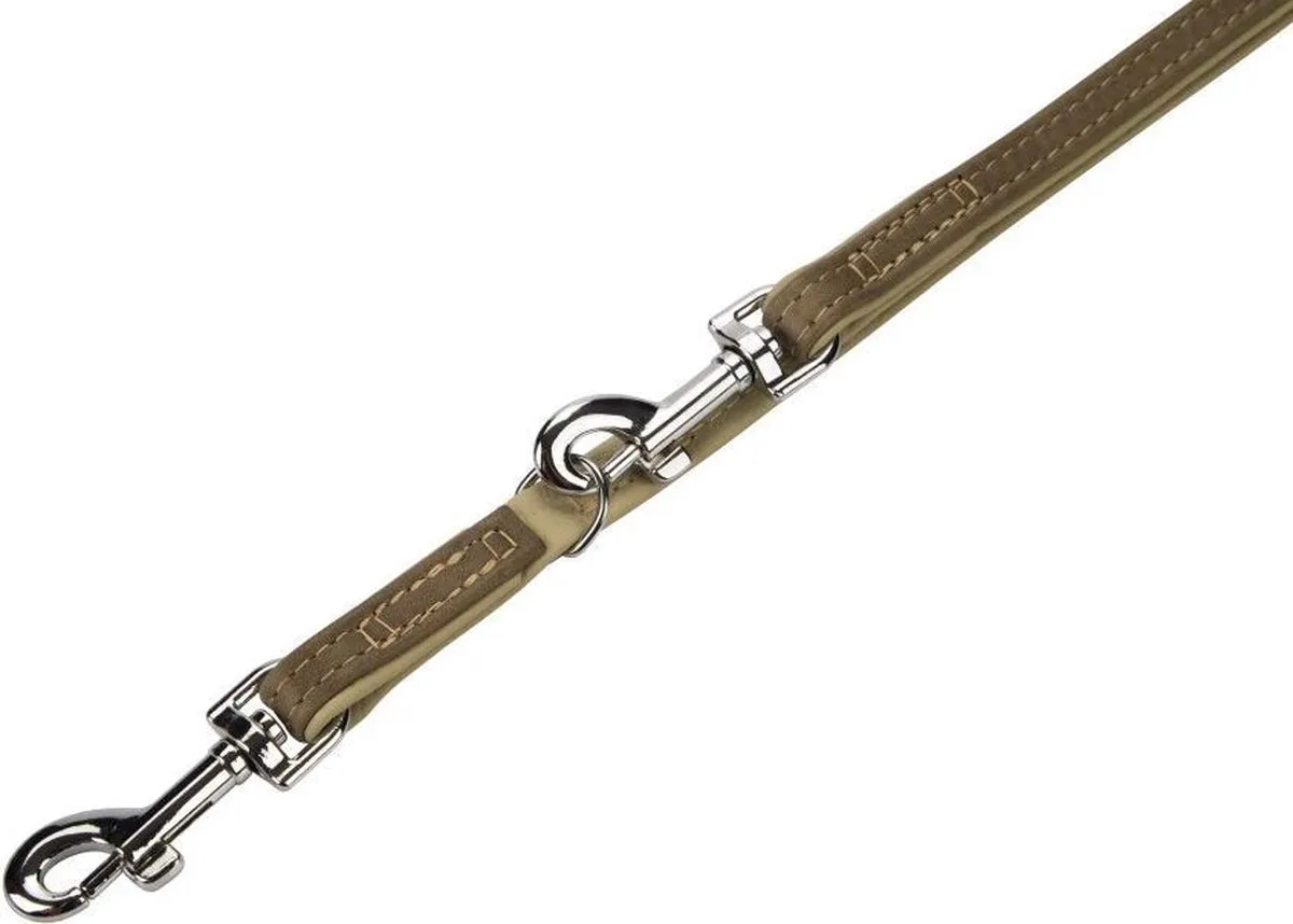 Beeztees Leren Dressuurlijn Comfort 200cm x 14mm - Grijs