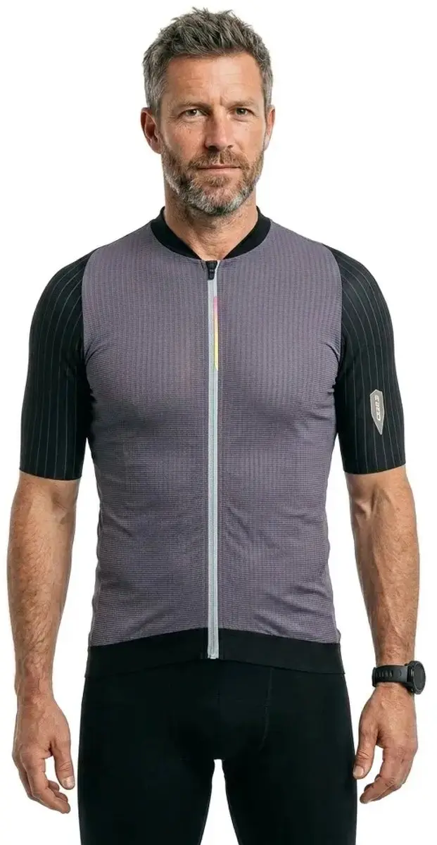 Q36.5 Dottore Clima Pro Korte Mouw Wielertrui Grijs M Man