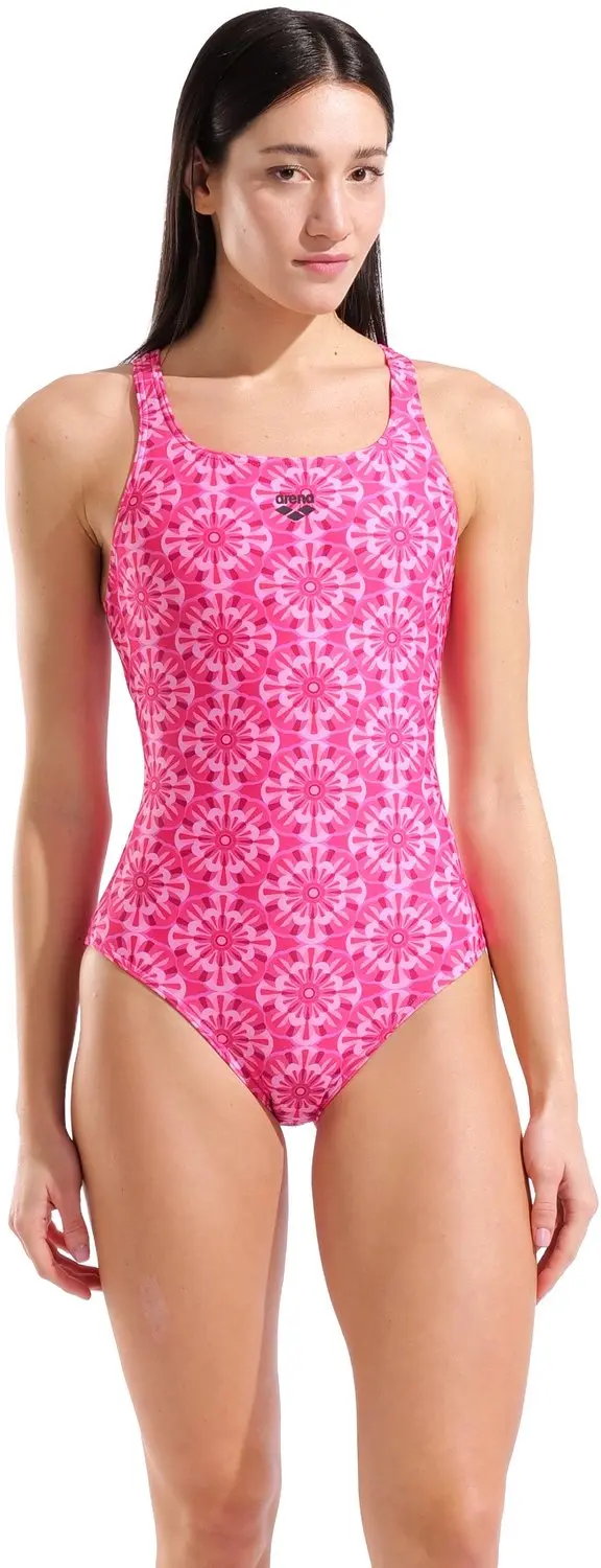 Arena Dames Badpak Floral Swim Pro Back Roze/Veelkleurig