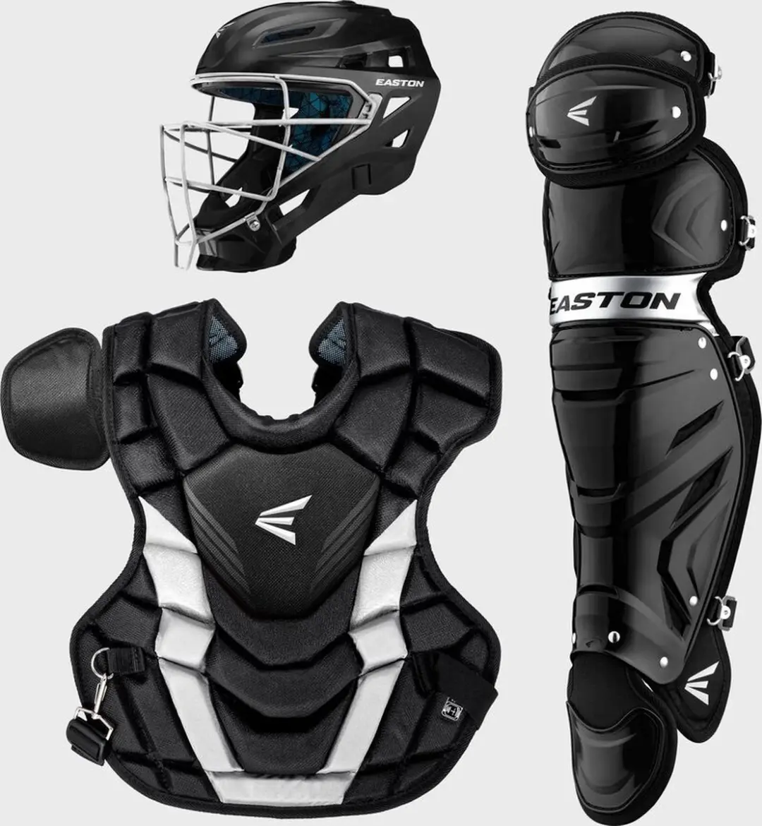 Easton GAMETIME Honkbal Catcher Combo Set Zwart Intermediate: Masker + Bodyprote