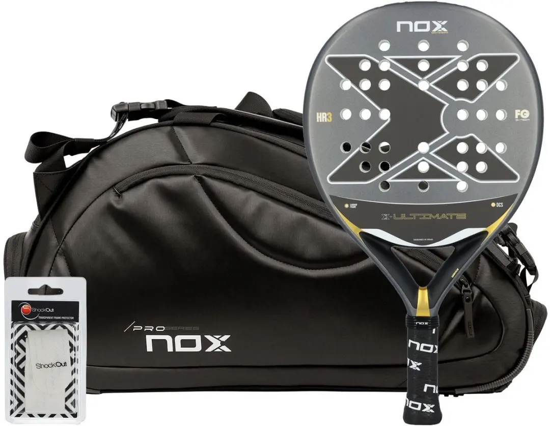 Pack Nox Ultimate Gray Gold + Padel Bag Nox Pro Series