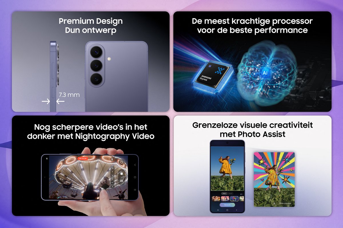 Samsung Galaxy S26 Plus - 256GB - White + 1 jaar extra garantie