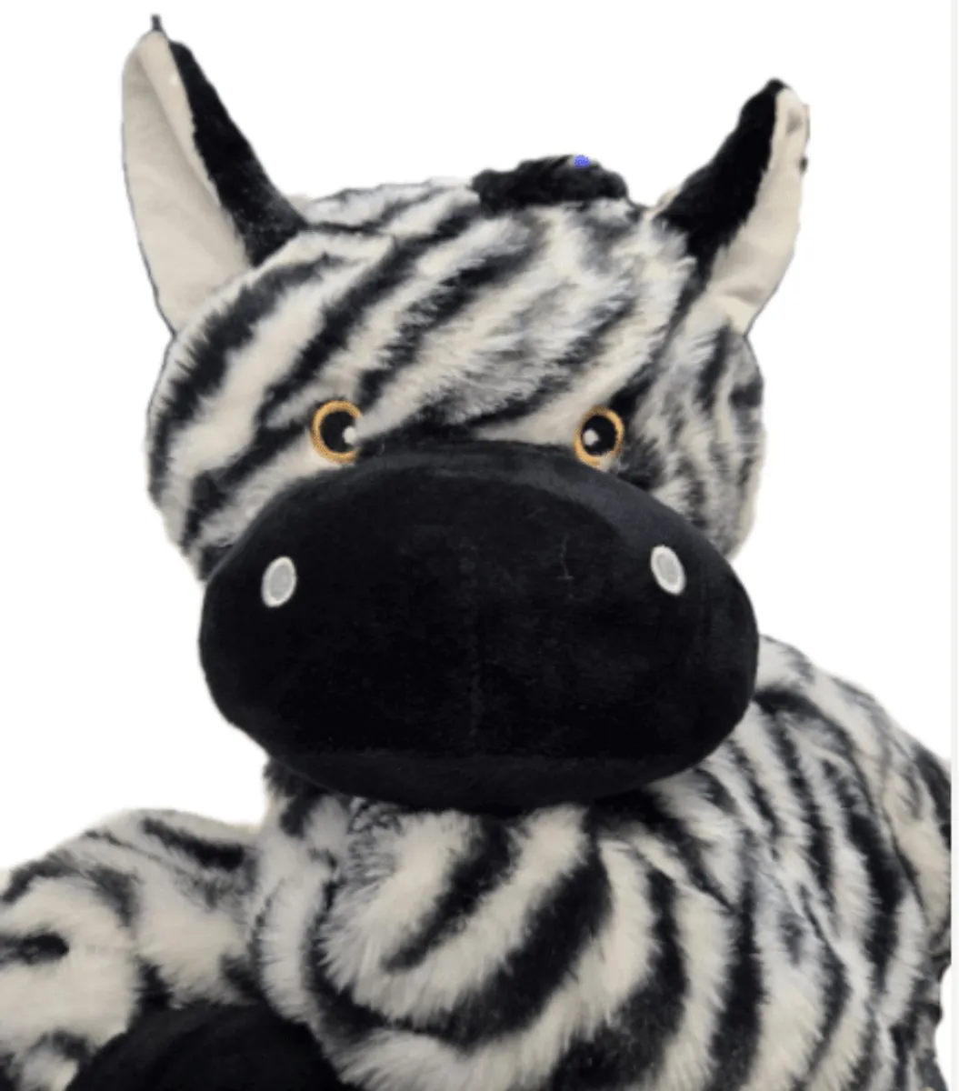 Flamingo Zira de Zebra Pluche Hondenspeeltje 100cm - Zwart/Wit