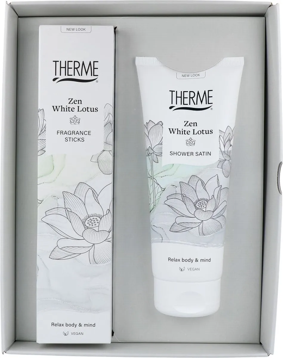 Therme Zen White Lotus Geurverzameling - 200ml Douchegel & Geurstokjes