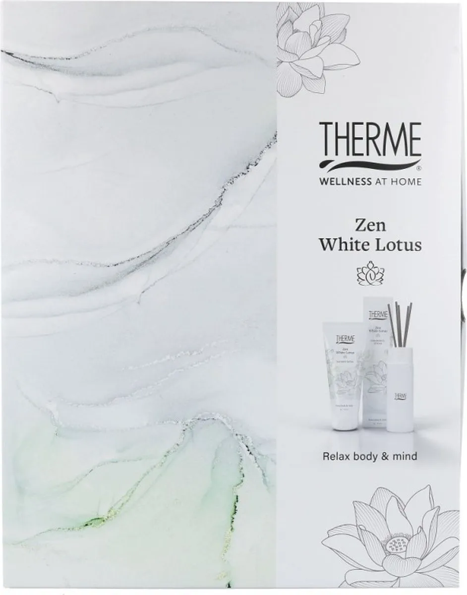 Therme Zen White Lotus Geurverzameling - 200ml Douchegel & Geurstokjes