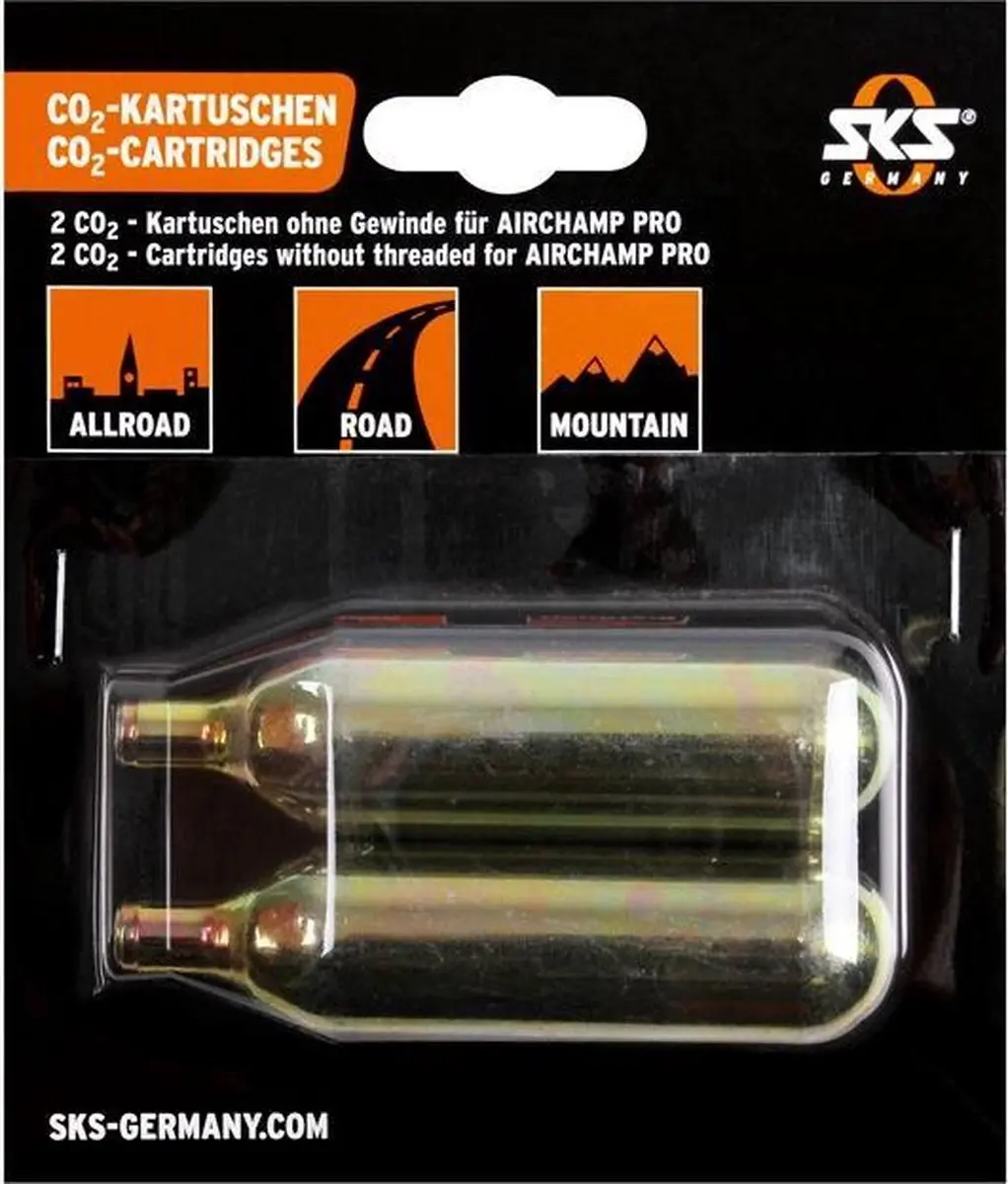 SKS CO2 patroon Airchamp PRO 16 gram (2 stuks)