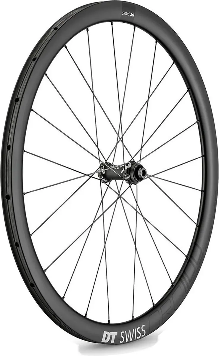 Dt Swiss Crc 1100 Spline 38 Cl Disc Tubular Racefiets Voorwiel Zwart 12 x 100 mm