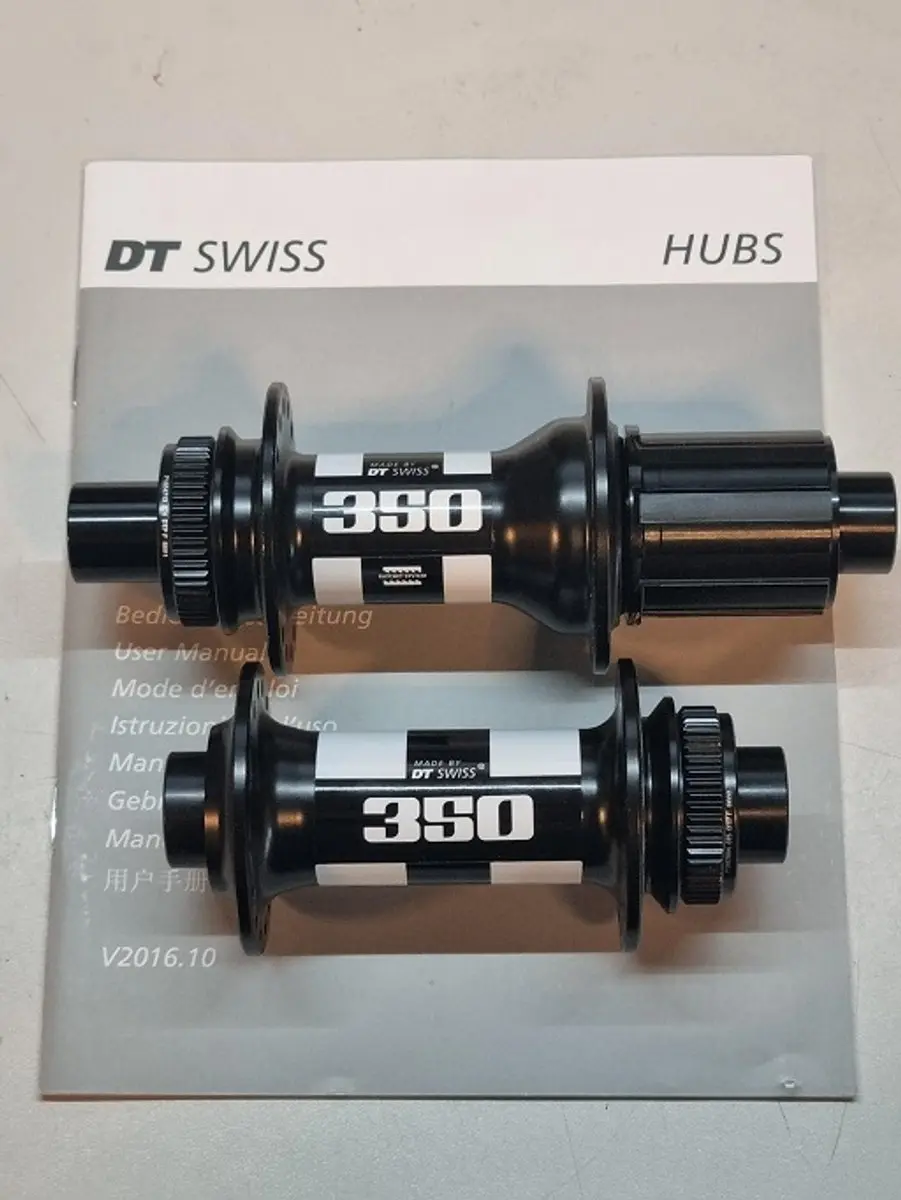 DT SWISS 350 set voorwiel en achterwielnaaf