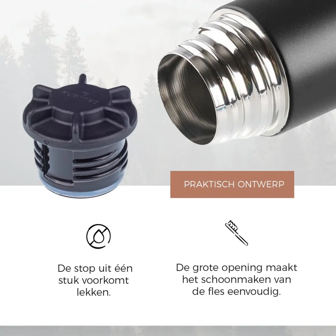 Rubytec Shira Vacuümfles 0,5L Zwart - afbeelding 5 van 6