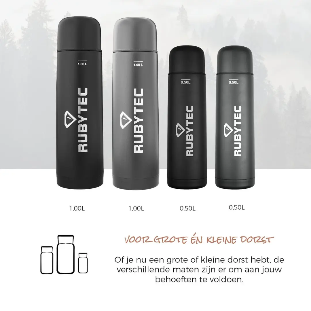 Rubytec Shira Vacuümfles 0,5L Zwart - afbeelding 4 van 6