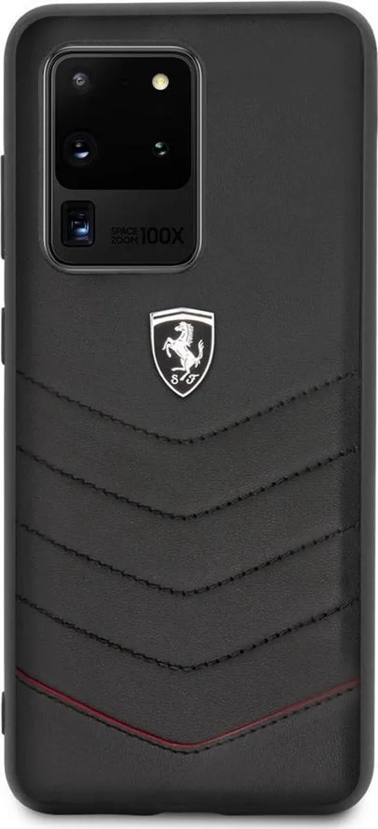 Ferrari Backcase Hoesje Effen Zwart - Samsung Galaxy S20 Ultra