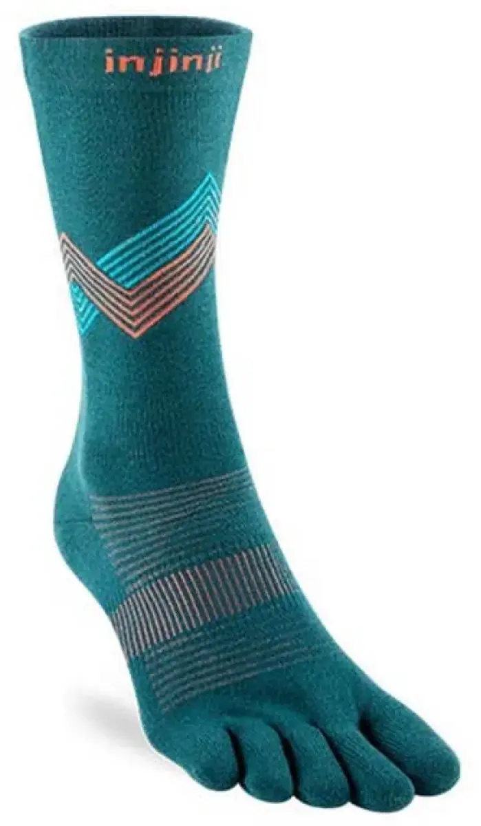 Injinji Run Crew Lightweight Coolmax Sokken Lagoon/Roze - afbeelding 6 van 6