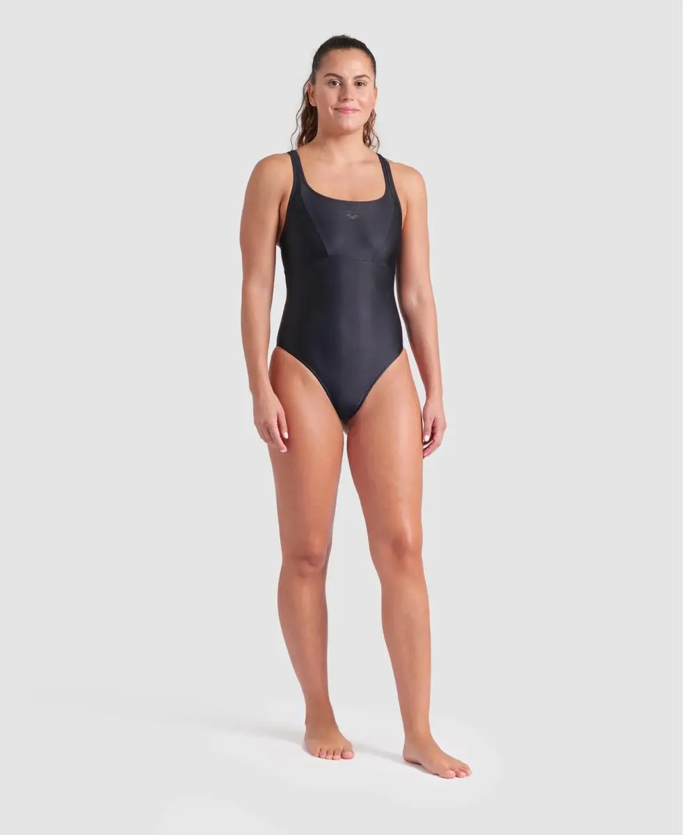 Arena Solid Control Pro Dames zwempak zwart