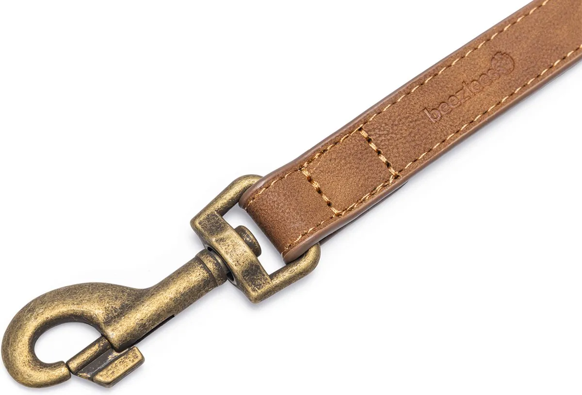 Beeztees Balacron Ax Hondenriem Kunstleer 100cm x 20mm - Bruin