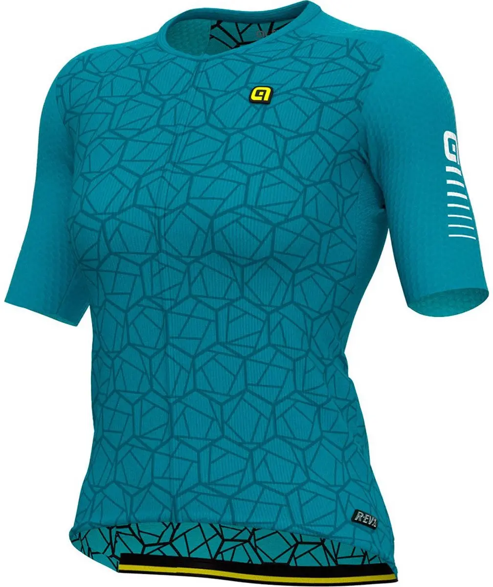 Ale Velocity Korte Mouw Wielertrui Blauw S Vrouw