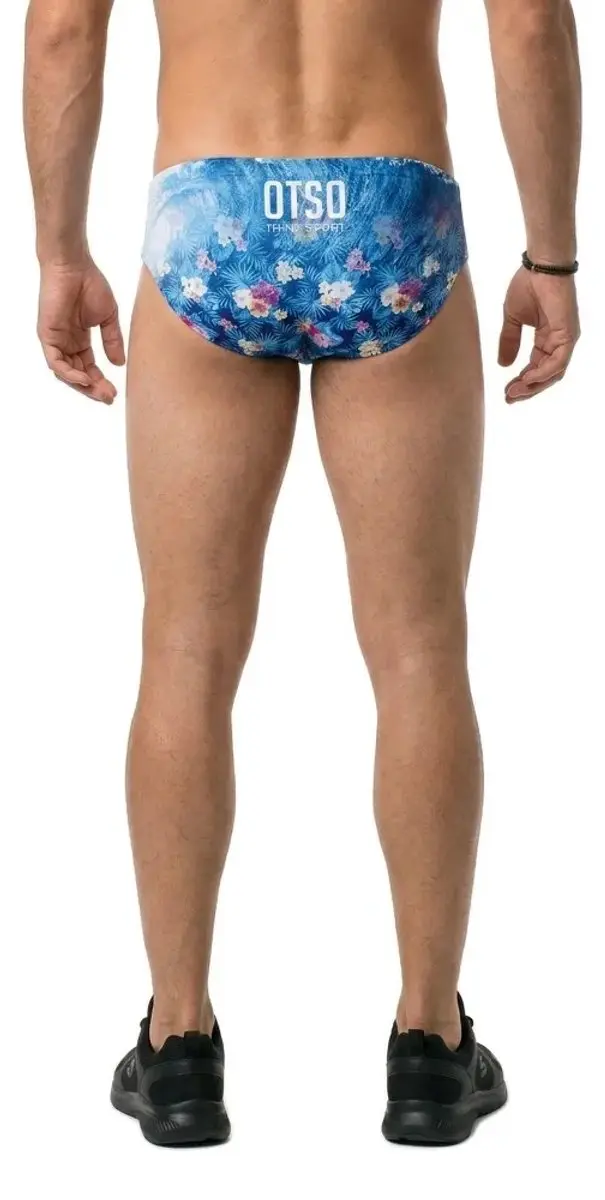 OTSO Swim Bike Run Wave zwemslip M - marineblauw/wit - afbeelding 2 van 4