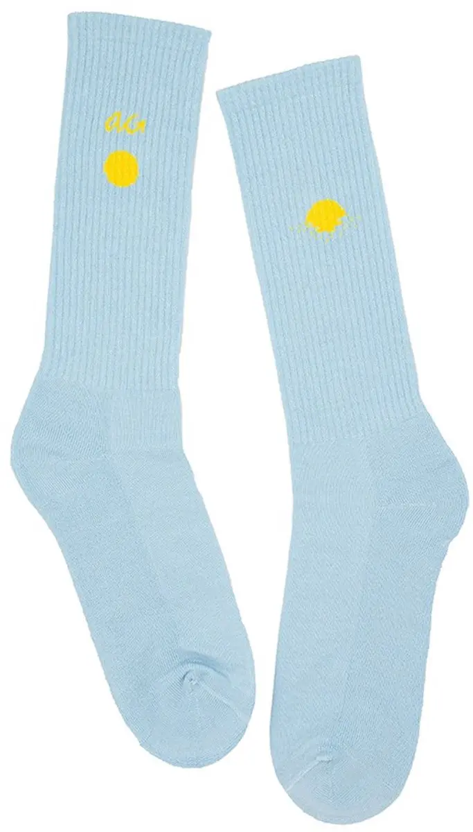 Alfredo Gonzales unisex athletic sokken icon sun blauw