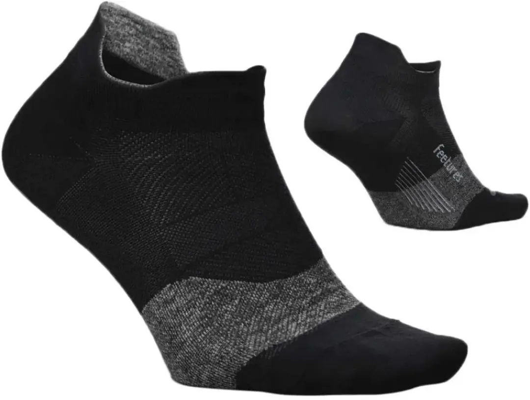 Feetures Elite Ultra Light No Show Tab Sokken - Zwart M - afbeelding 2 van 6
