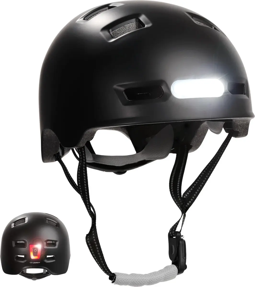 Crazy Safety Vertigo Skaterhelm - Zwart