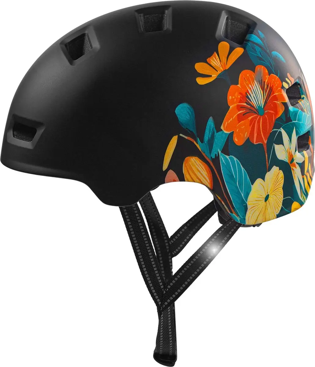 Crazy Safety Rampage Flower Skater- en fietshelm M - afbeelding 5 van 6