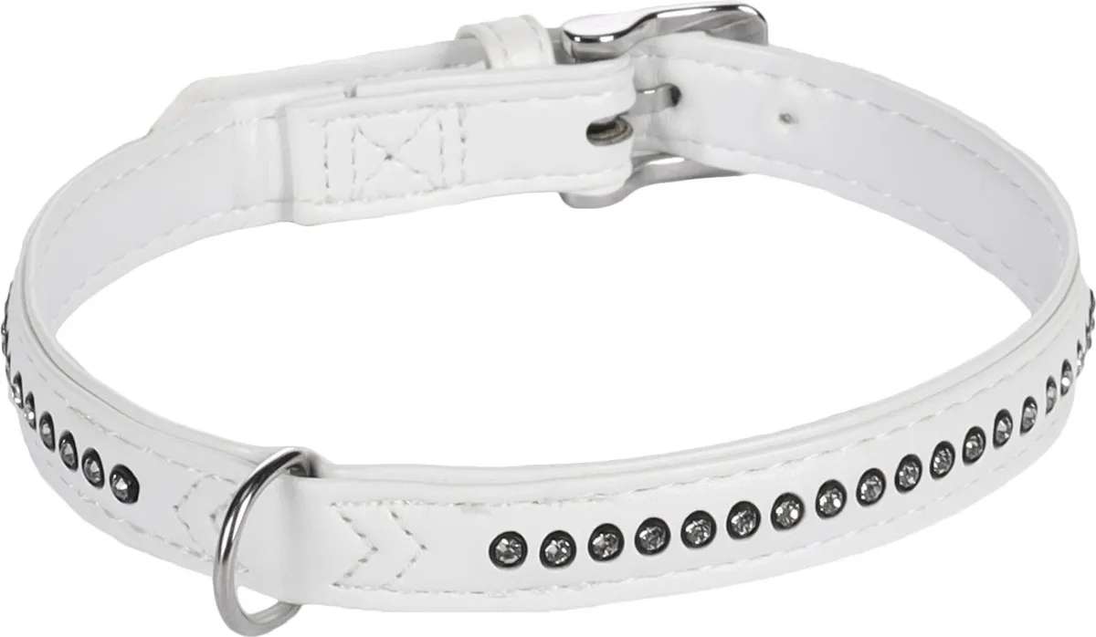 Flamingo Halsband Monte Carlo Wit L 33-37cm - afbeelding 2 van 3