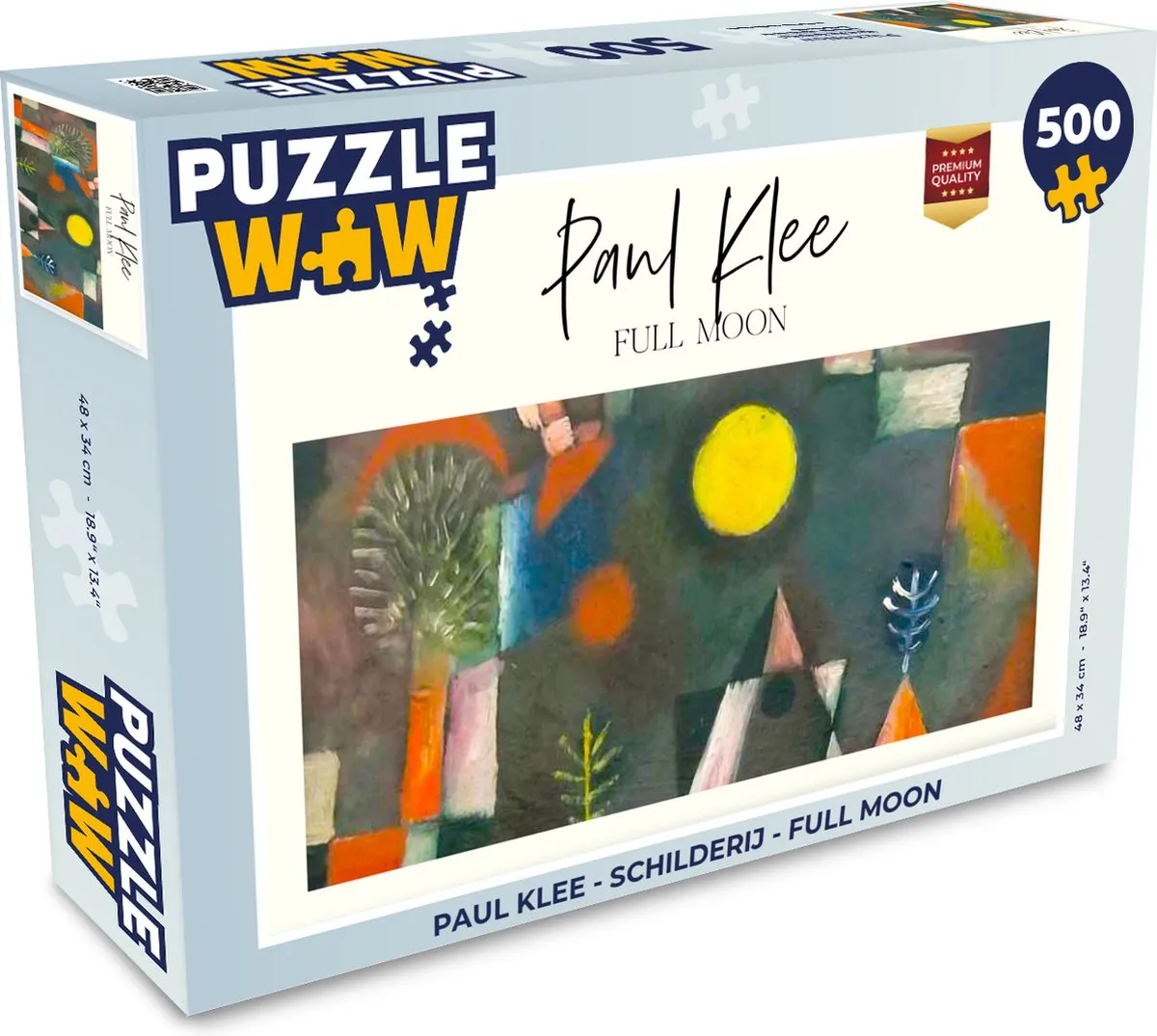 PuzzleWow Paul Klee Full Moon Legpuzzel 500 Stuks