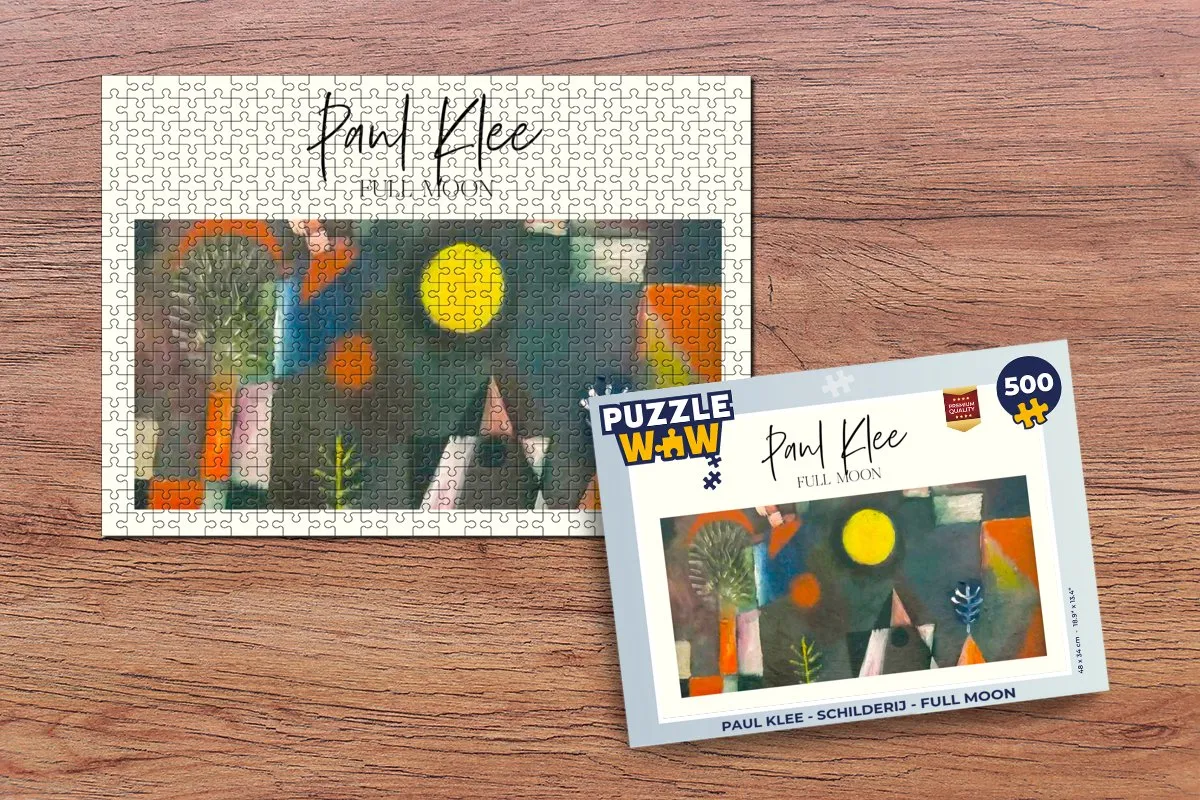 PuzzleWow Paul Klee Full Moon Legpuzzel 500 Stuks - Multicolor