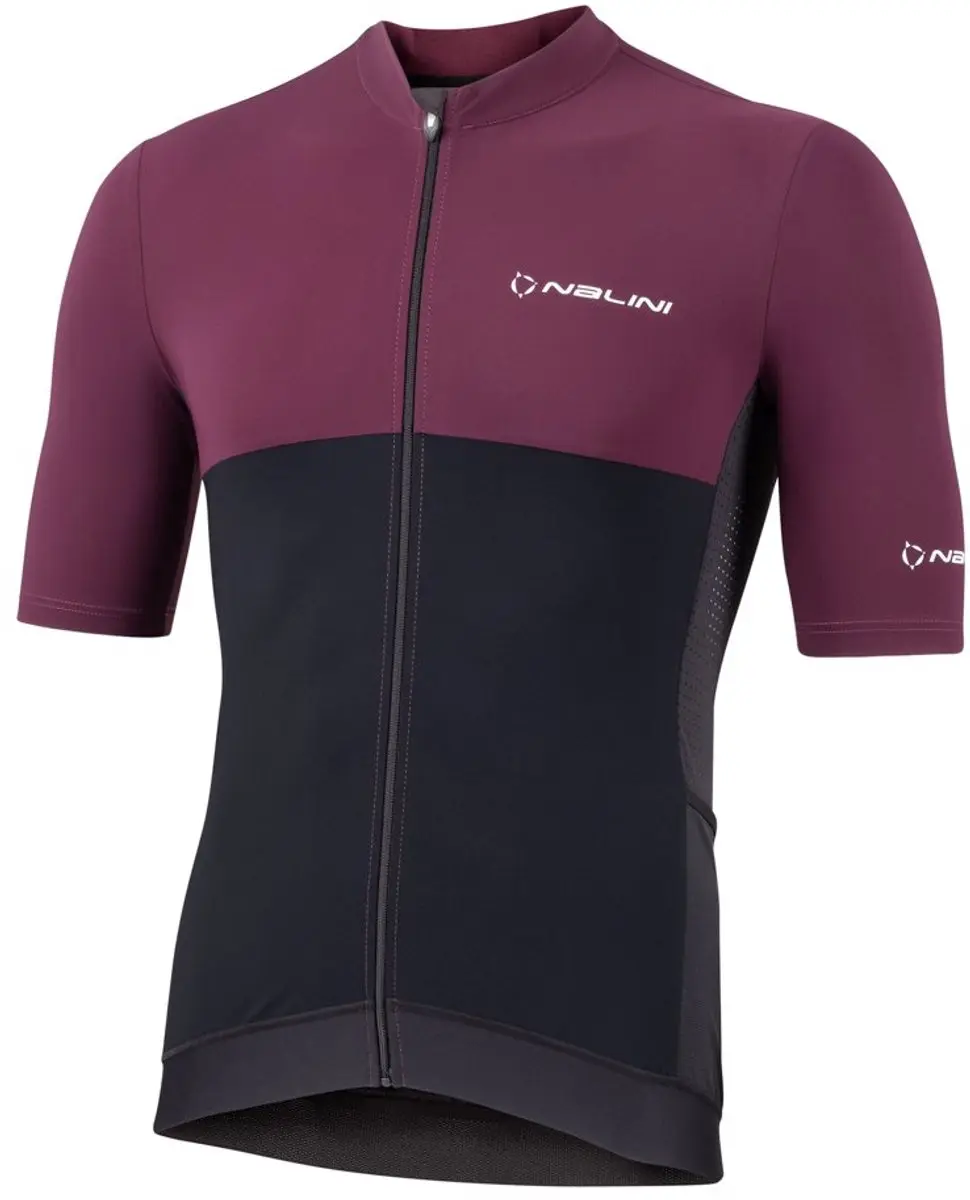 Nalini Sun Shield Korte Mouw Wielertrui Zwart,Paars S Man