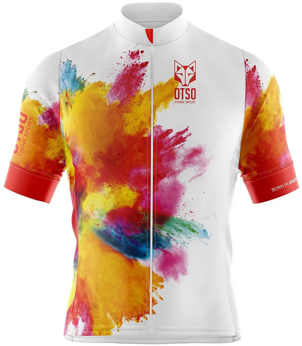 Otso Colors Korte Mouw Wielertrui Wit M Man