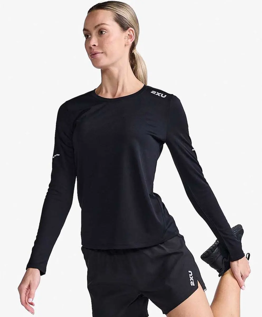 2XU Aero Dames-T-shirt lange mouwen S - Zwart - afbeelding 3 van 4