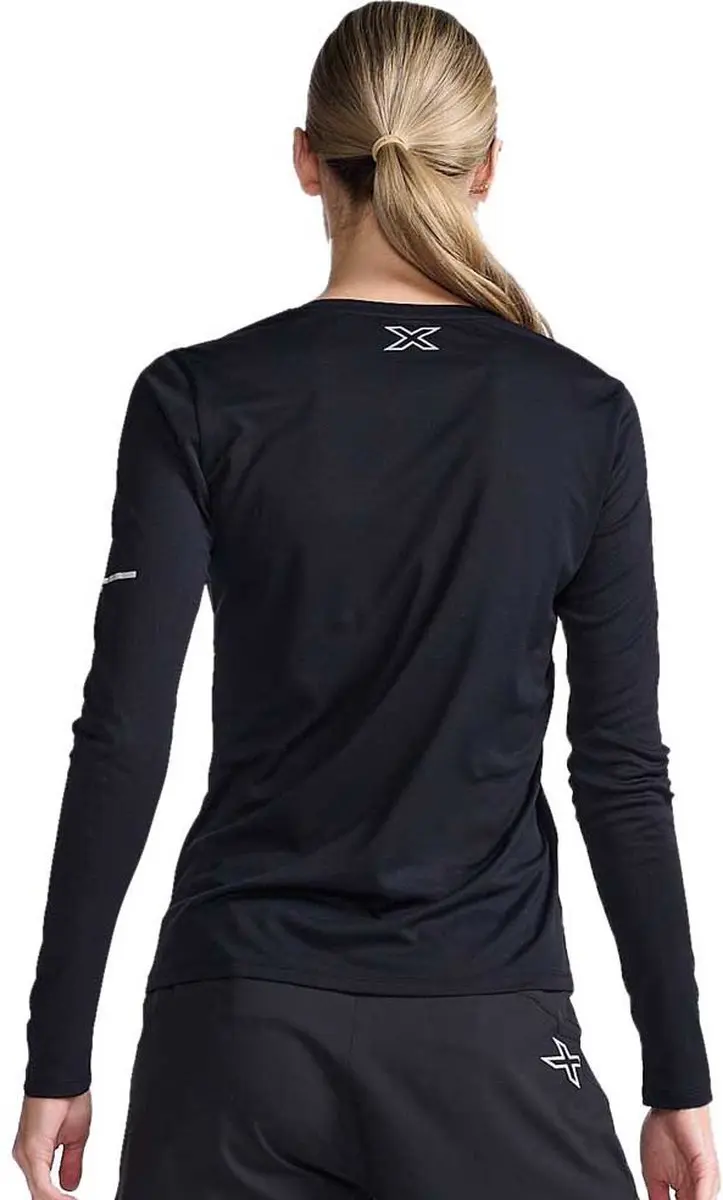 2XU Aero Dames-T-shirt lange mouwen S - Zwart - afbeelding 2 van 4