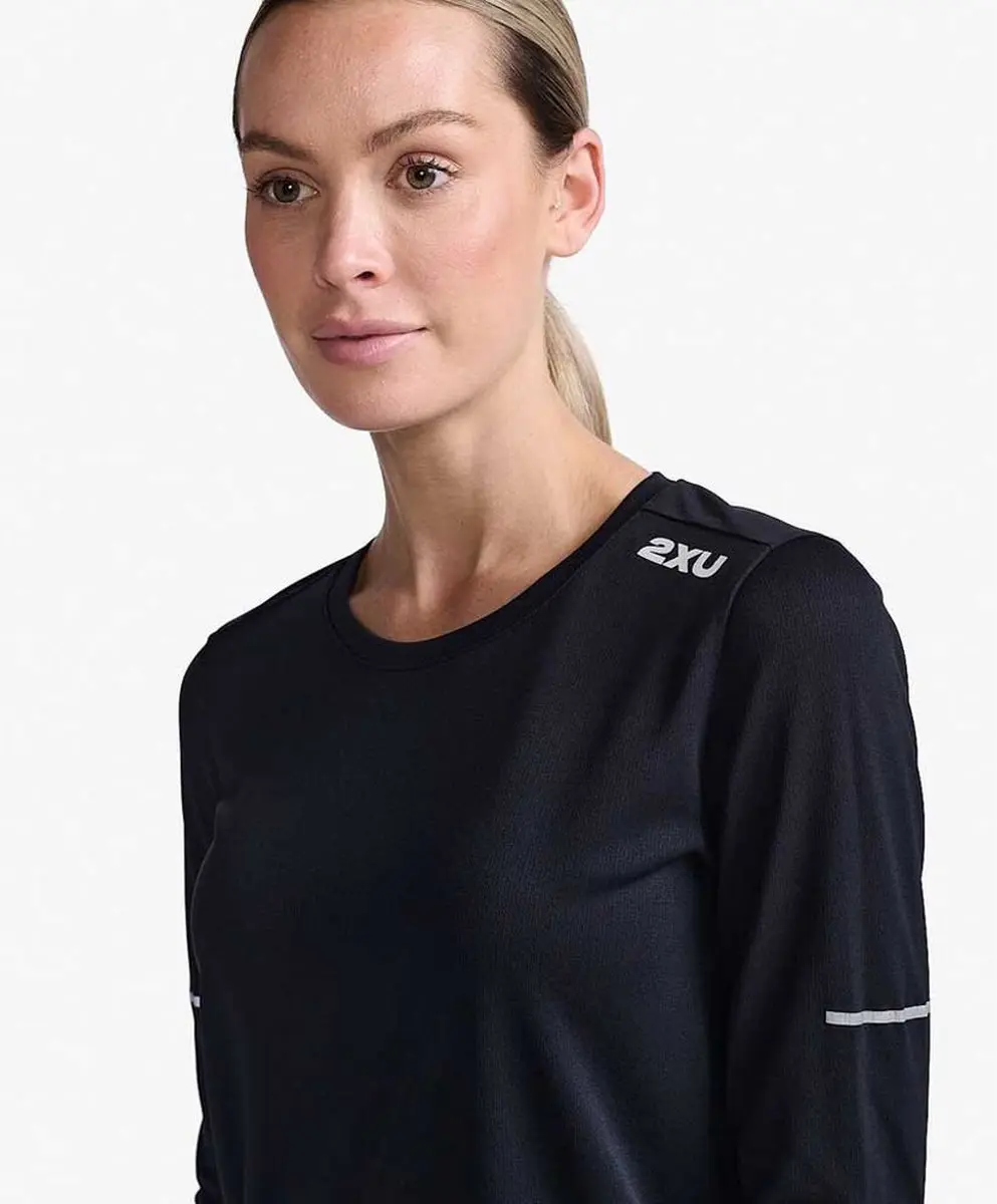 2XU Aero Dames-T-shirt lange mouwen S - Zwart - afbeelding 4 van 4