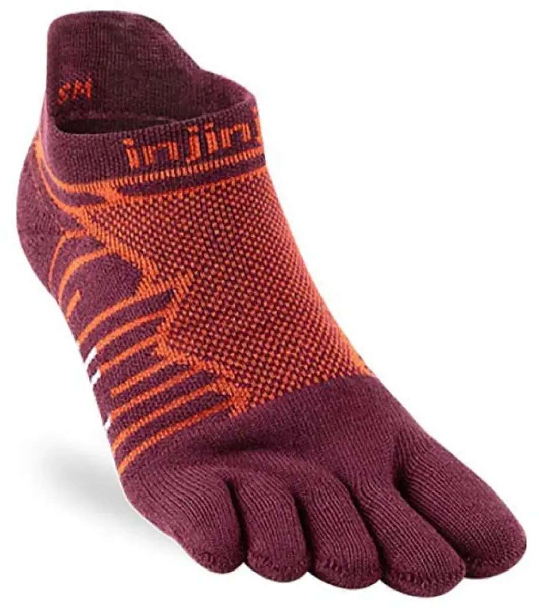 Injinji Ultra Run No-show Sokken Bordeauxrood 37-40 - afbeelding 6 van 6