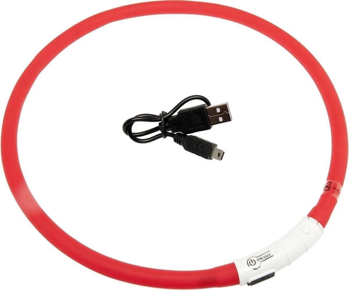 Flamingo Visio Nera Halsband Honden - Rood 20-70cm
