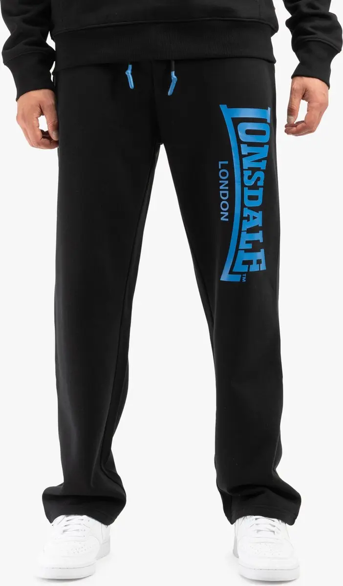 Lonsdale Herdley Herren Jogginghose normale Passform Black/Blue-XL