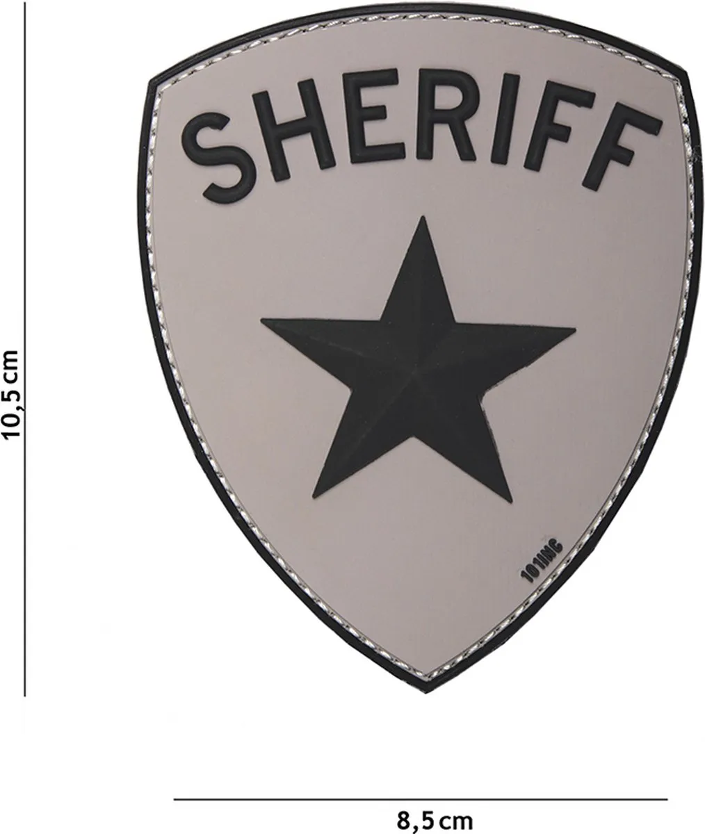 101 Inc Embleem 3D Sheriff Grijs