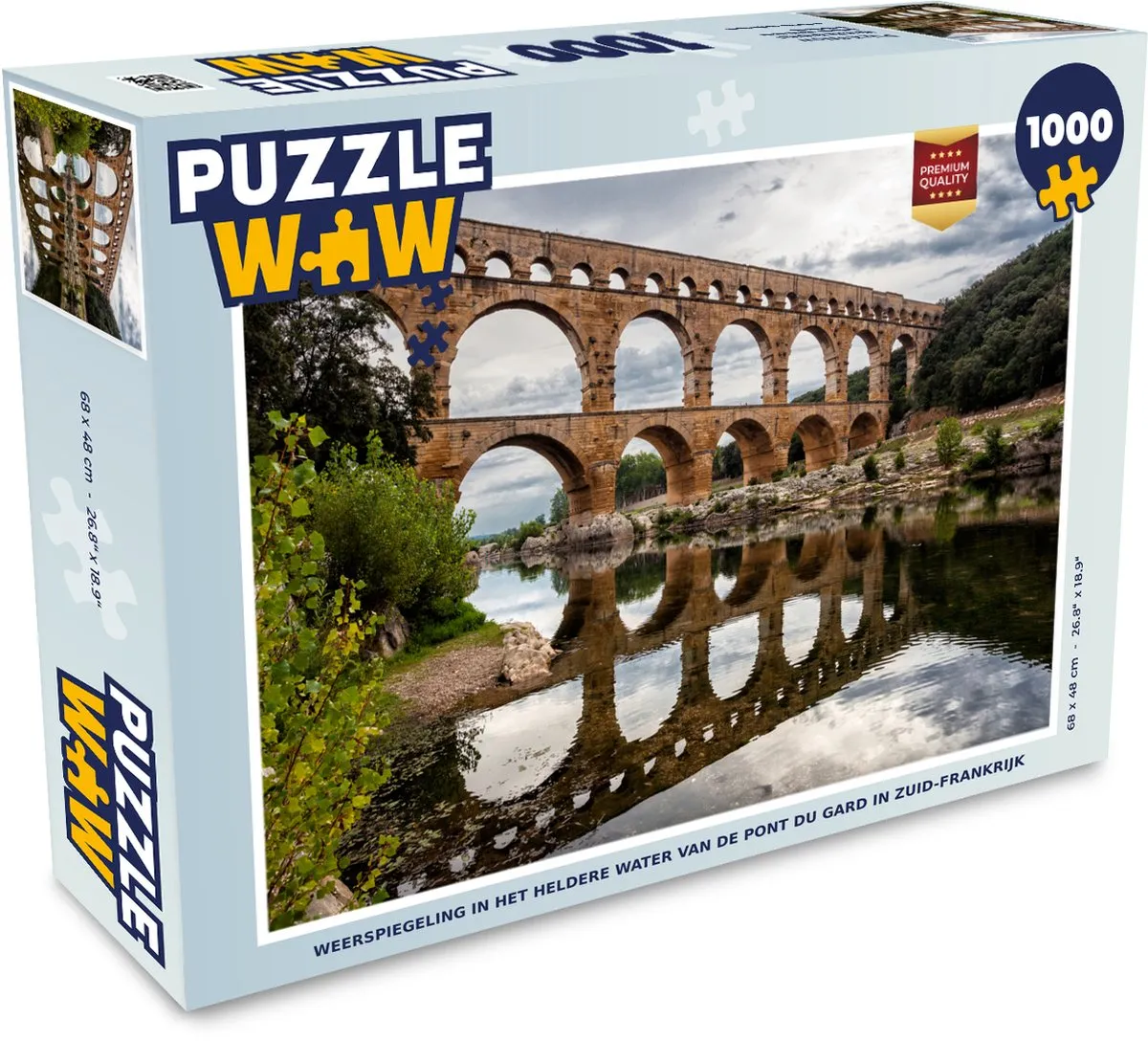 PuzzleWow Legpuzzel Pont du Gard 1000 Stuks