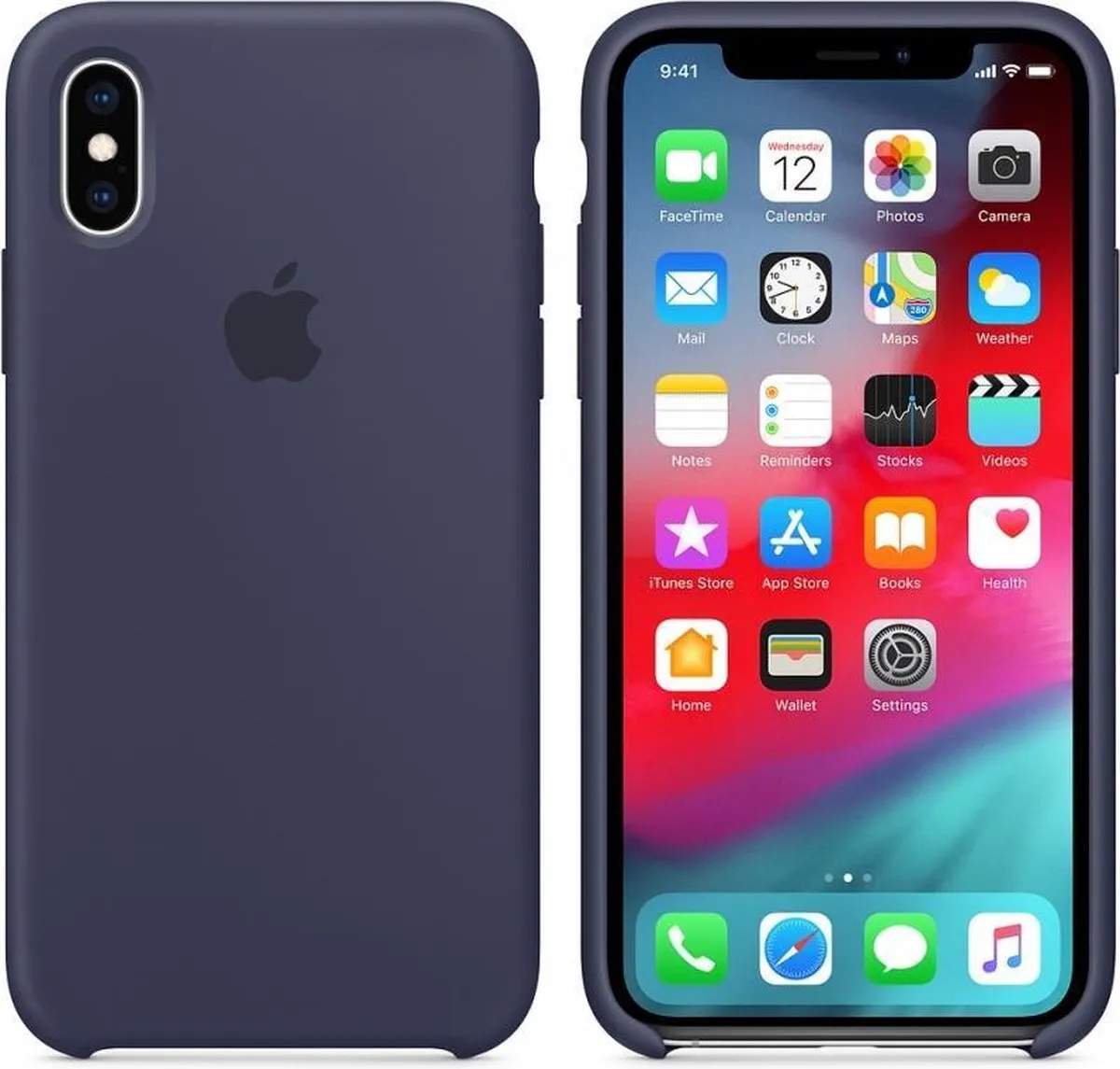 Apple Siliconen Back Cover iPhone XS - MRW92ZM/A - Donkerblauw