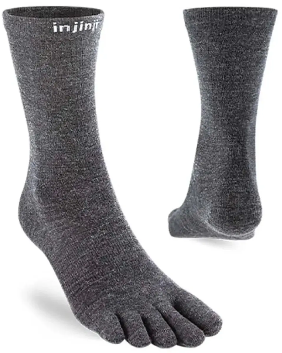 Injinji Liner Crew Wool XL Teensokken Grijs - afbeelding 2 van 5