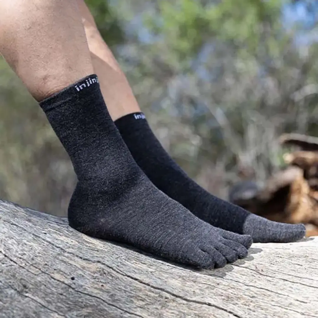 Injinji Liner Crew Wool XL Teensokken Grijs - afbeelding 3 van 5