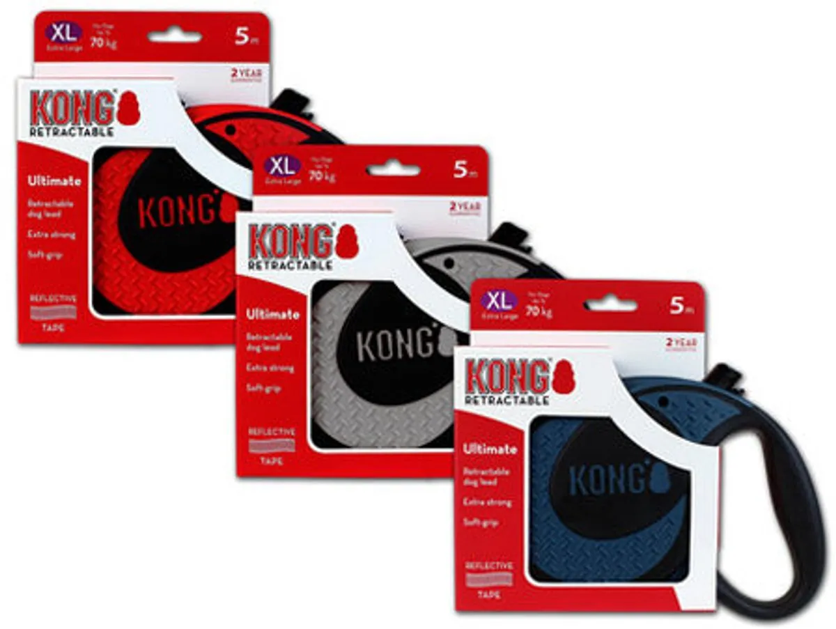 KONG Ultimate Retractable Leash XL - Rood