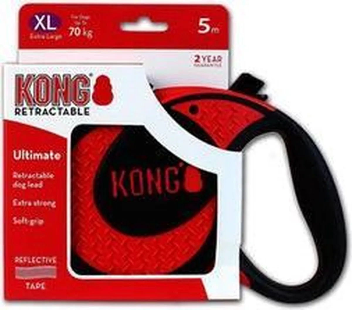 KONG Ultimate Retractable Leash XL - Rood