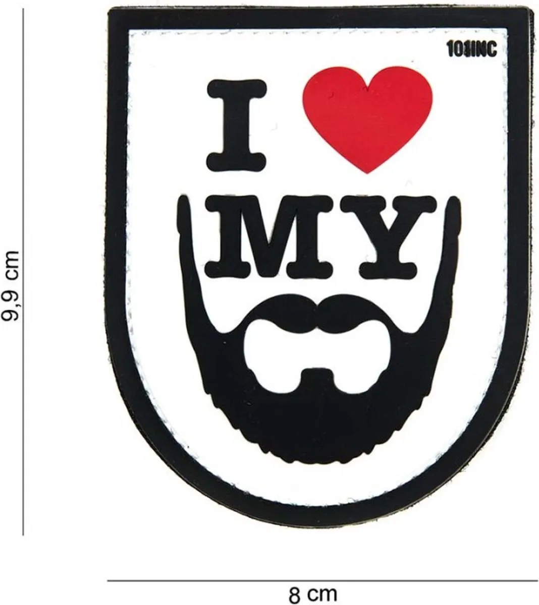 101 Inc Embleem 3D PVC I Love My Beard
