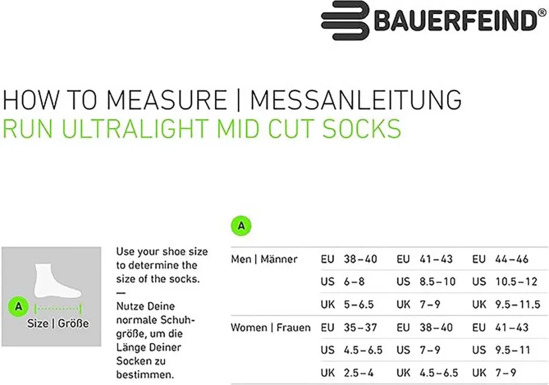 Bauerfeind Run Ultralichte Mid Cut Sokken Heren - afbeelding 6 van 6
