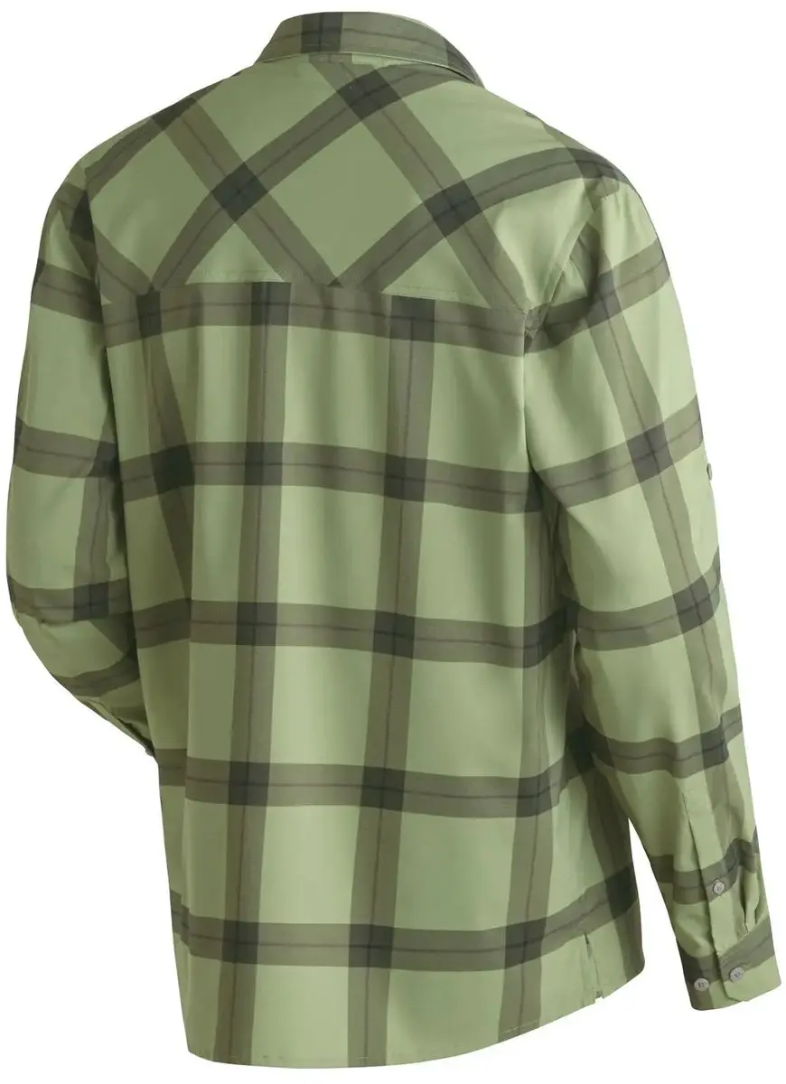 Maier Sports Kasen shirt lange mouwen groene cheque - afbeelding 2 van 2