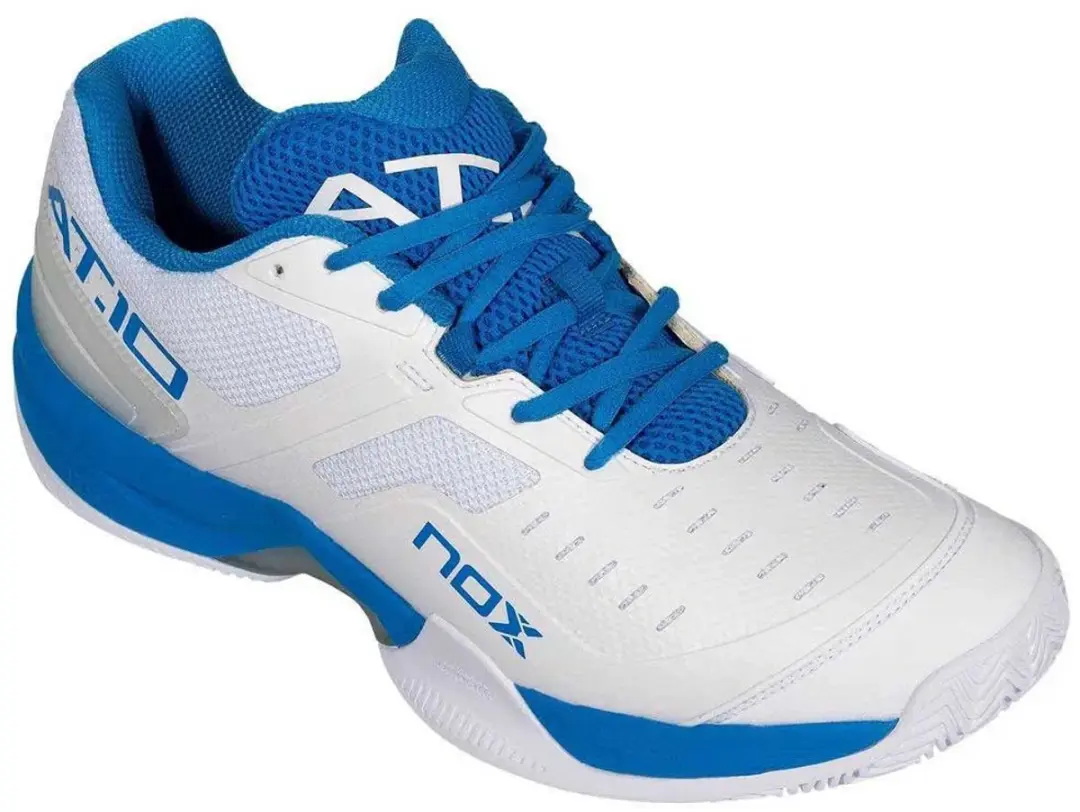 Nox AT10 Lux Heren Padel Sportschoenen - Wit/Blauw - afbeelding 5 van 6