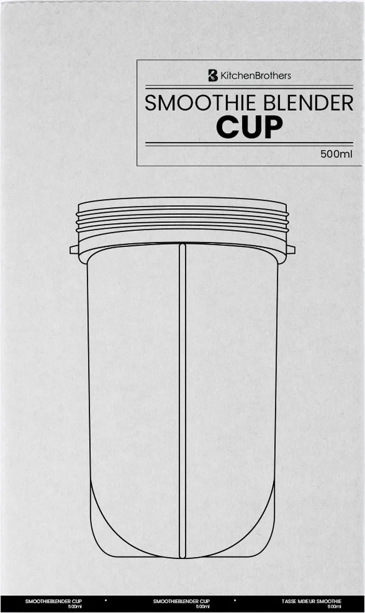 KitchenBrothers Smoothieblender Cup KB749 600ml - Transparant