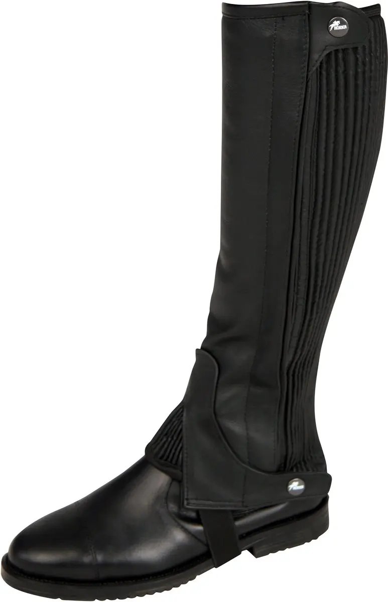 Horka Leren Chaps Zwart XS
